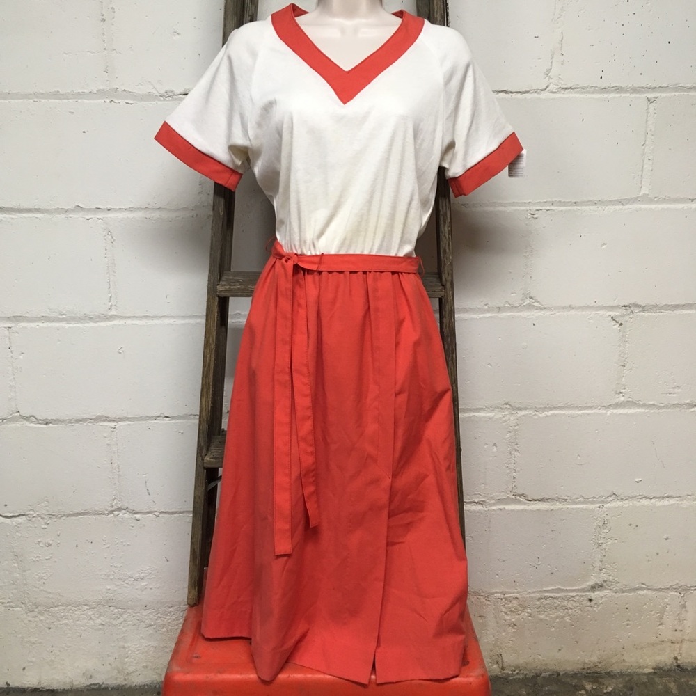 Vintage wrap skirt mid-length dress